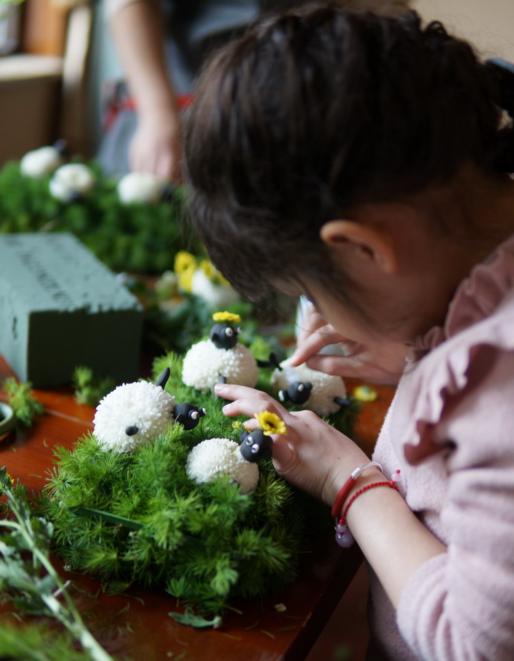 儿童花艺沙龙 零基础花艺培训 少儿DIY手工花艺培训课