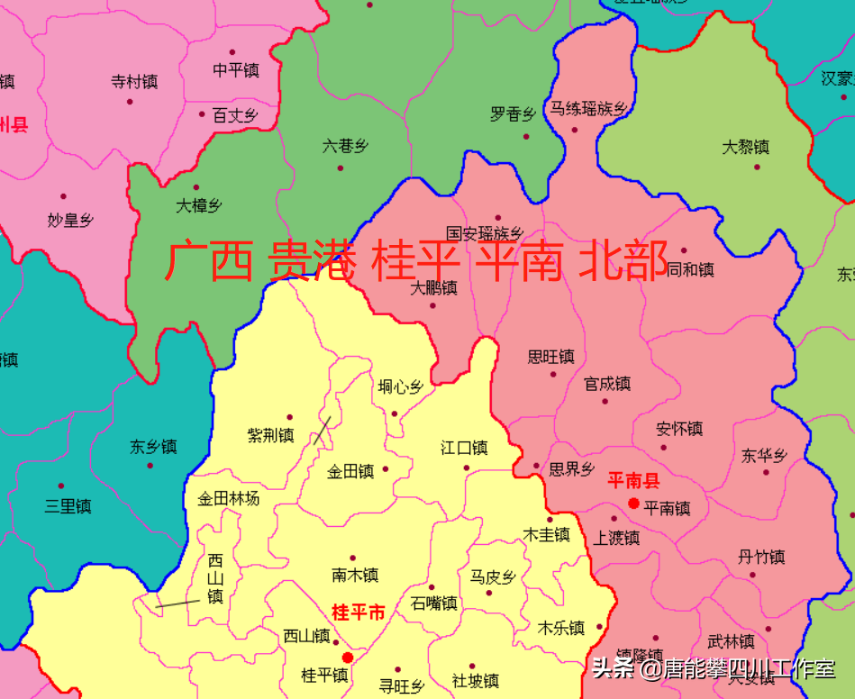 贵港桂平市26镇,平南县19镇的变迁:人口,土地,工业…基本统计