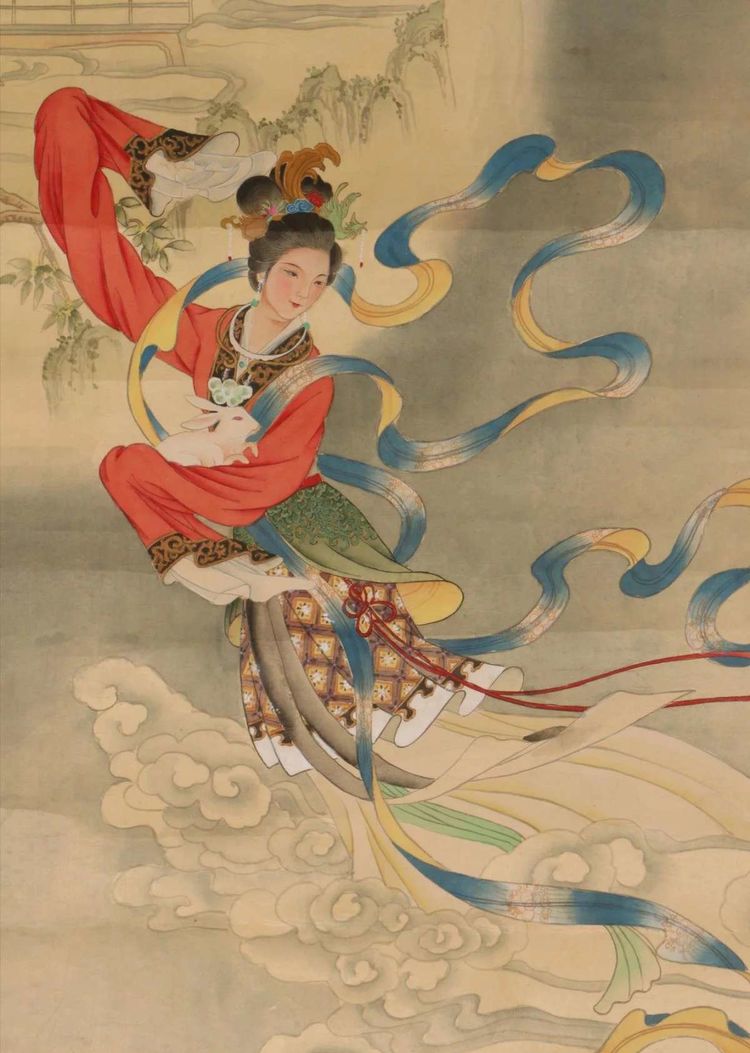 月母感念其诚,允娥于月圆之日与羿会于月桂之下.