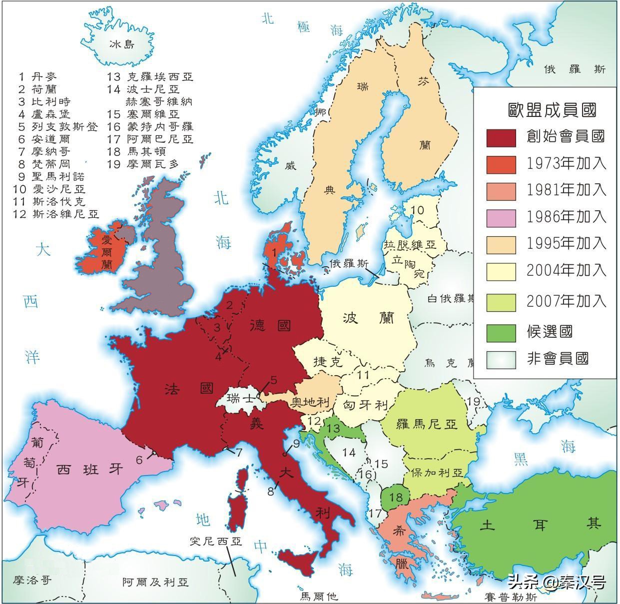 欧盟有哪些国家(欧盟成立28年，27国已经加入，欧洲这些国家为何不加入？)