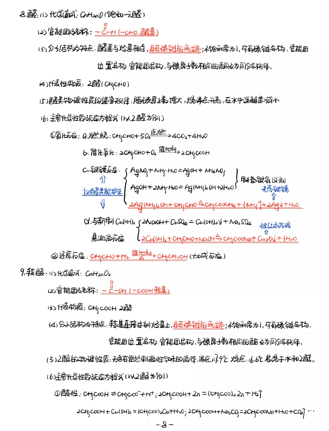 超赞！高中有机化学笔记，整理的相当不错，高中生快来看一看