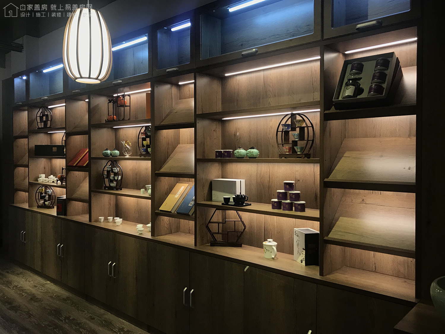 太惊艳，古风古韵，北京中关村新中式茶室室内设计和室内装修