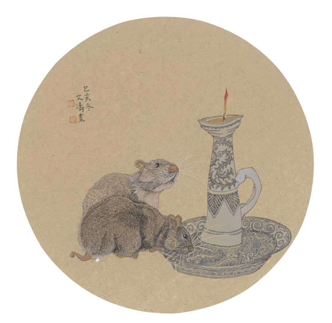 灵鼠物语 萌翻你我——记青年画家王文涛的鼠年画鼠