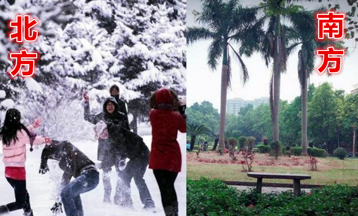 四张图完美展现出，“南方大学”和“北方大学”的区别，一目了然