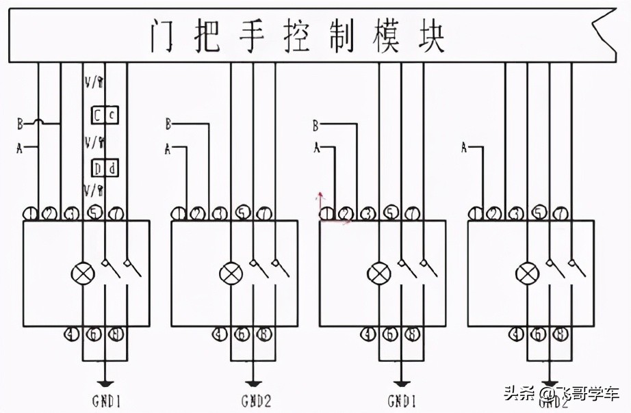 2020年吉利几何C隐藏式门把手不停地展开和闭合