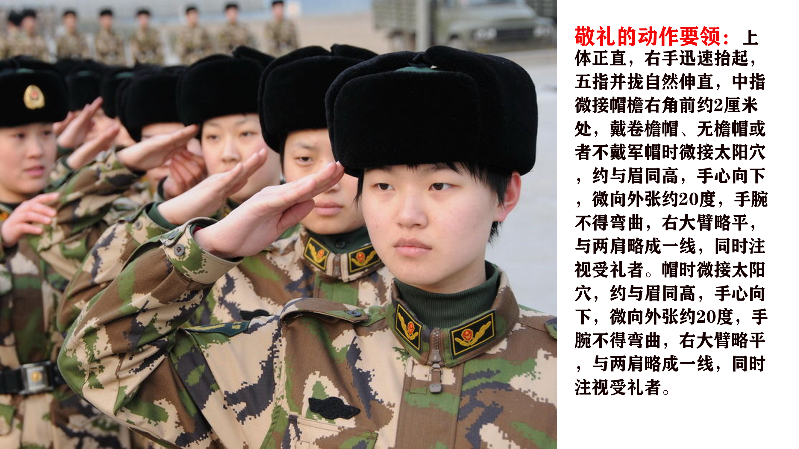 敬礼的动作要领 敬礼动作要领口诀-思宇生活