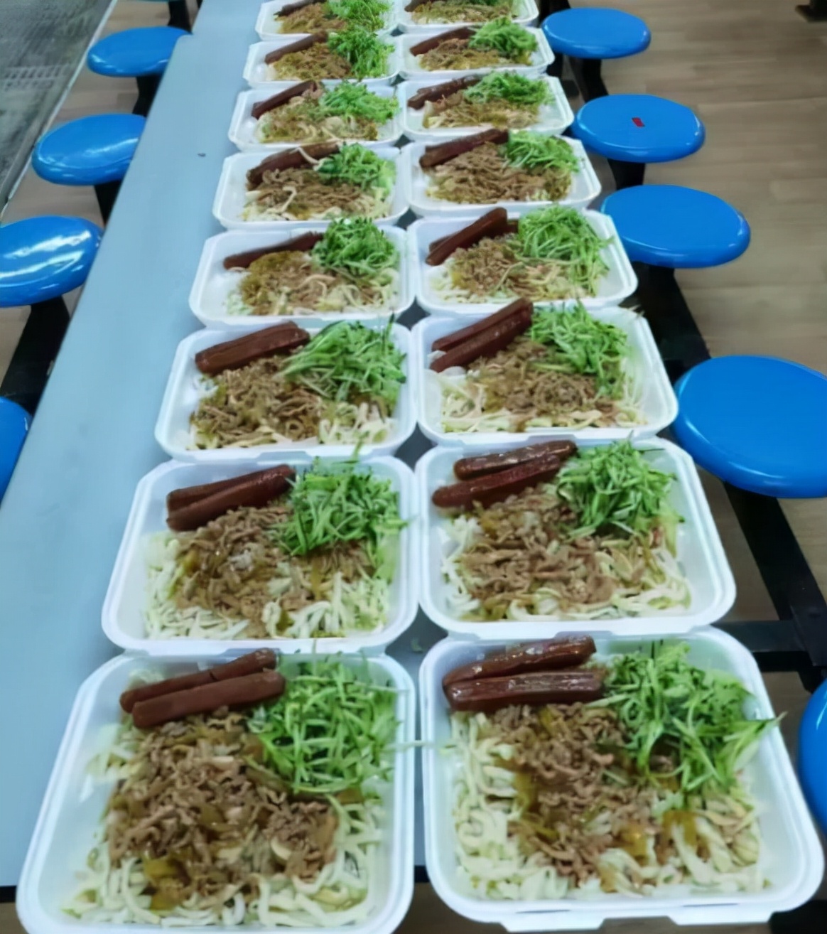 深圳一幼师晒食堂菜火了，整齐划一5天不重样，家长看后想去蹭饭