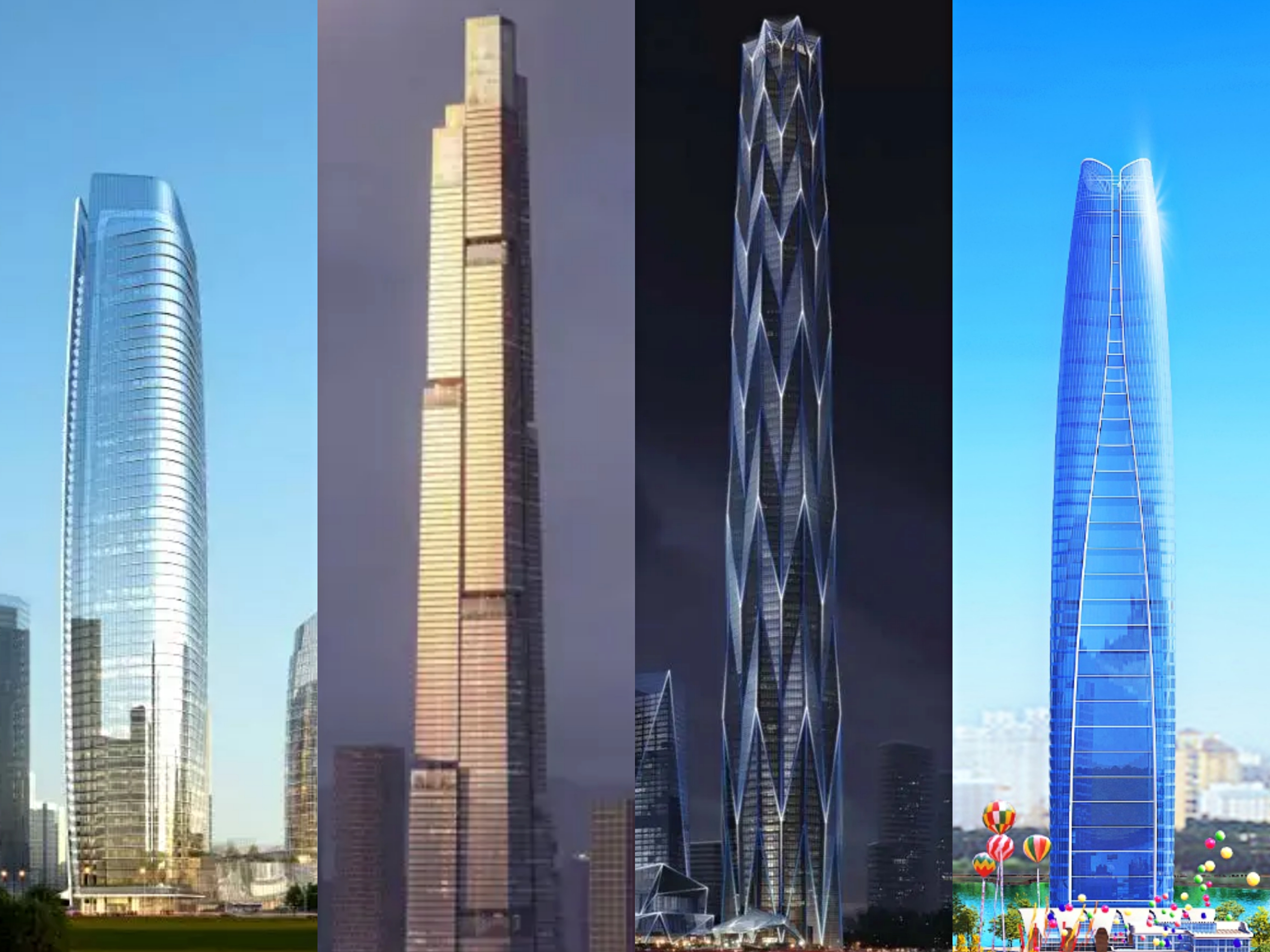 四川21个市州未来最高建筑——由超级大城市成都489米地标塔引领