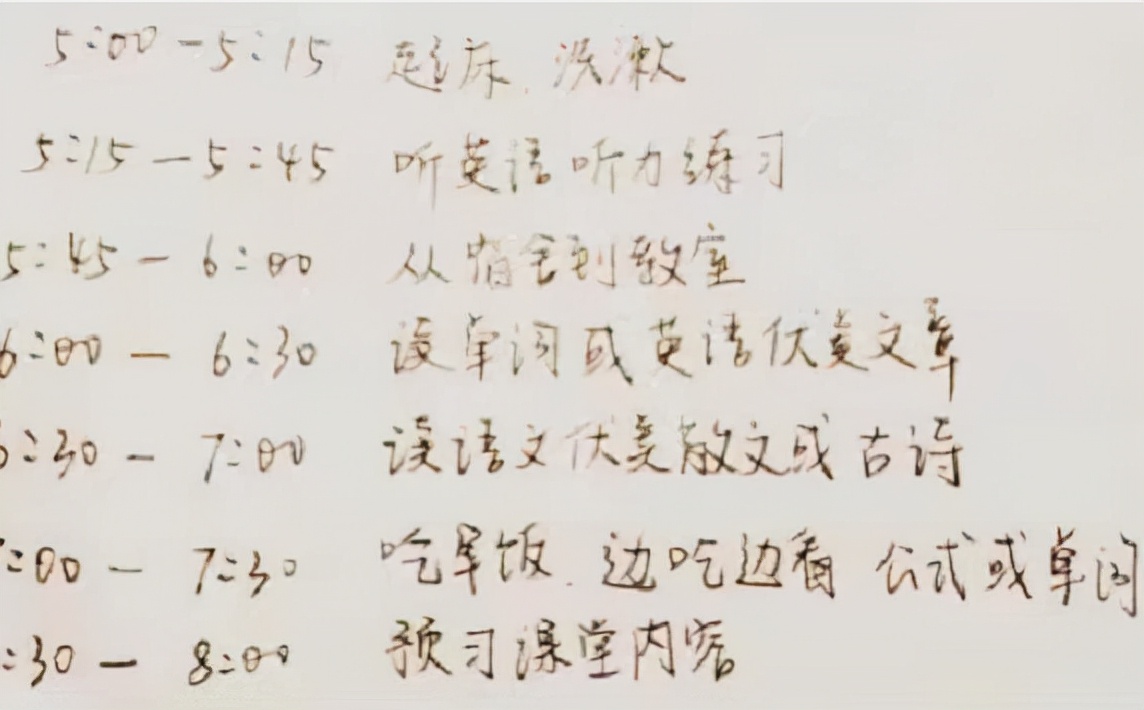 这才是真正的“时间管理大师”！高三学霸作息表走红，家长可借鉴