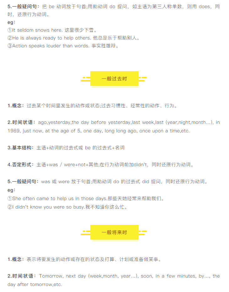初中英语能加分的100个好句+必考八大时态（附练习题与答案）