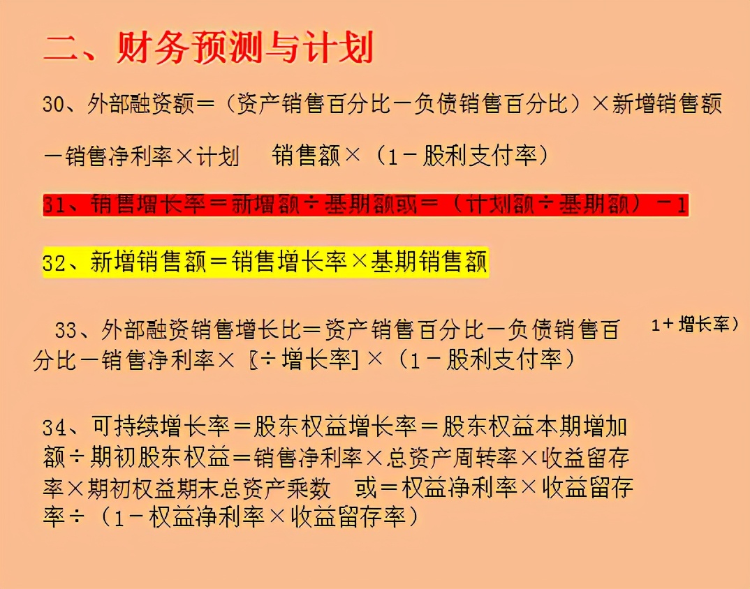 宝妈整理！财务成本管理110个公式，12个模块组成，绝对精华