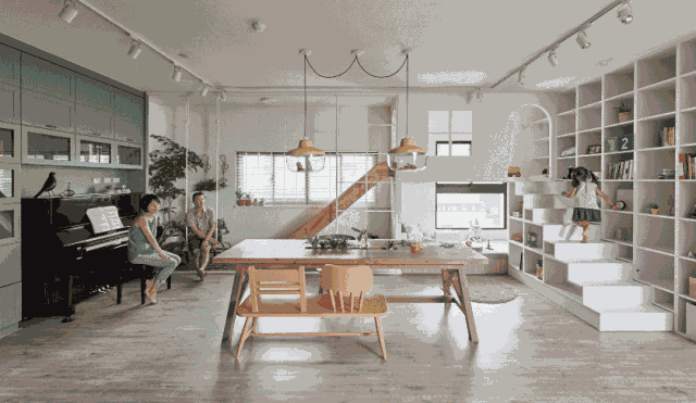 客厅只能看电视？不妨看看人家的万能客厅