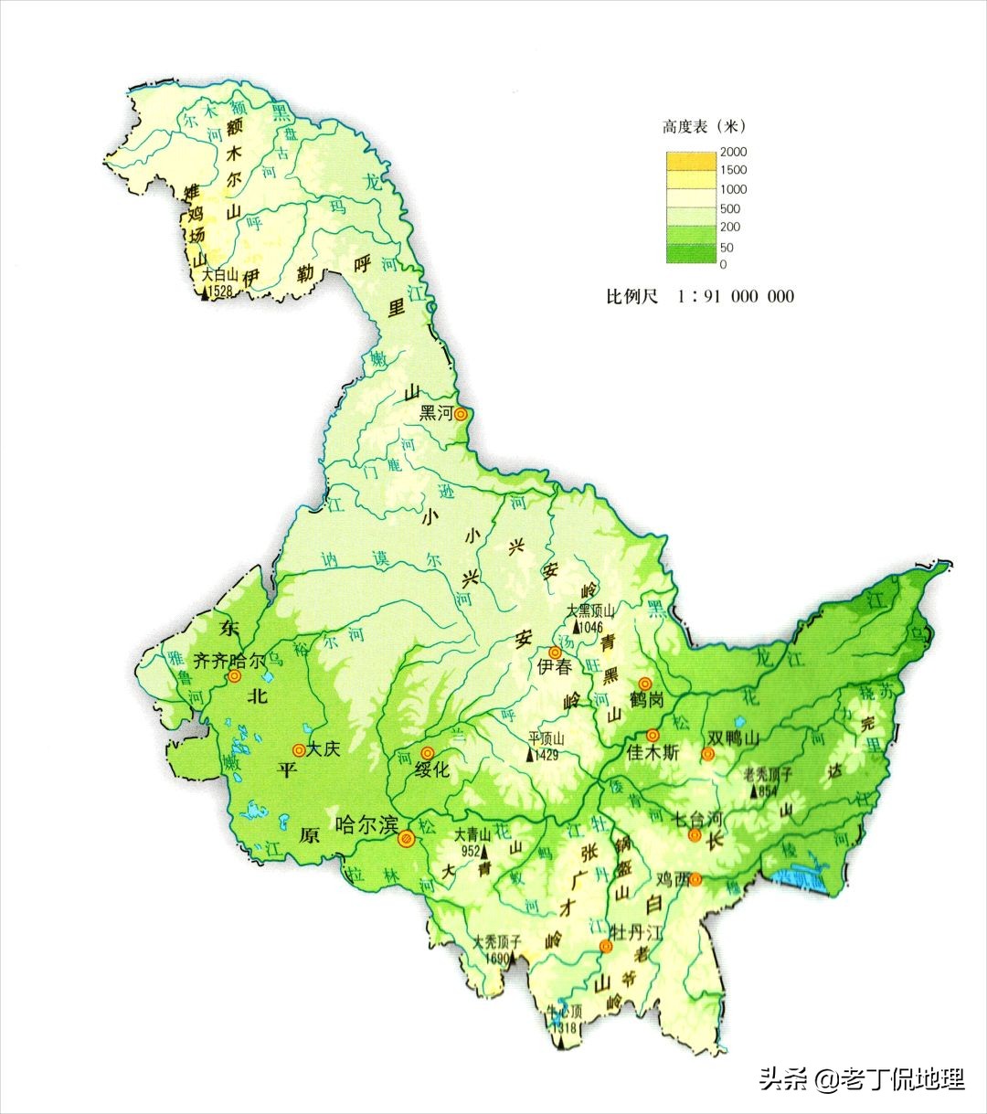 山西河北两省地图（看完就知道这两省的位置在哪）