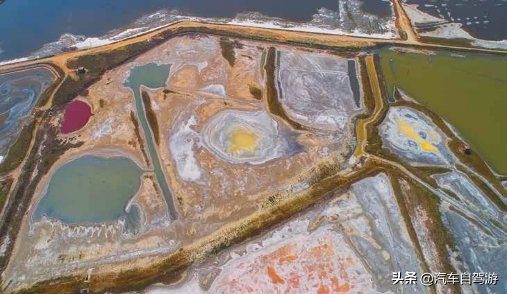 自驾山西运城盐湖，欣赏半池朱砂半池碧