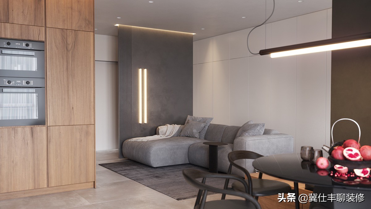 35㎡大开间，以地台为床，以定制柜为墙，实用又漂亮