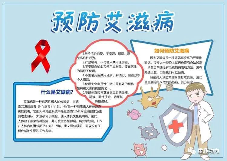 艾滋病手抄报（艾滋病手抄报内容文字）