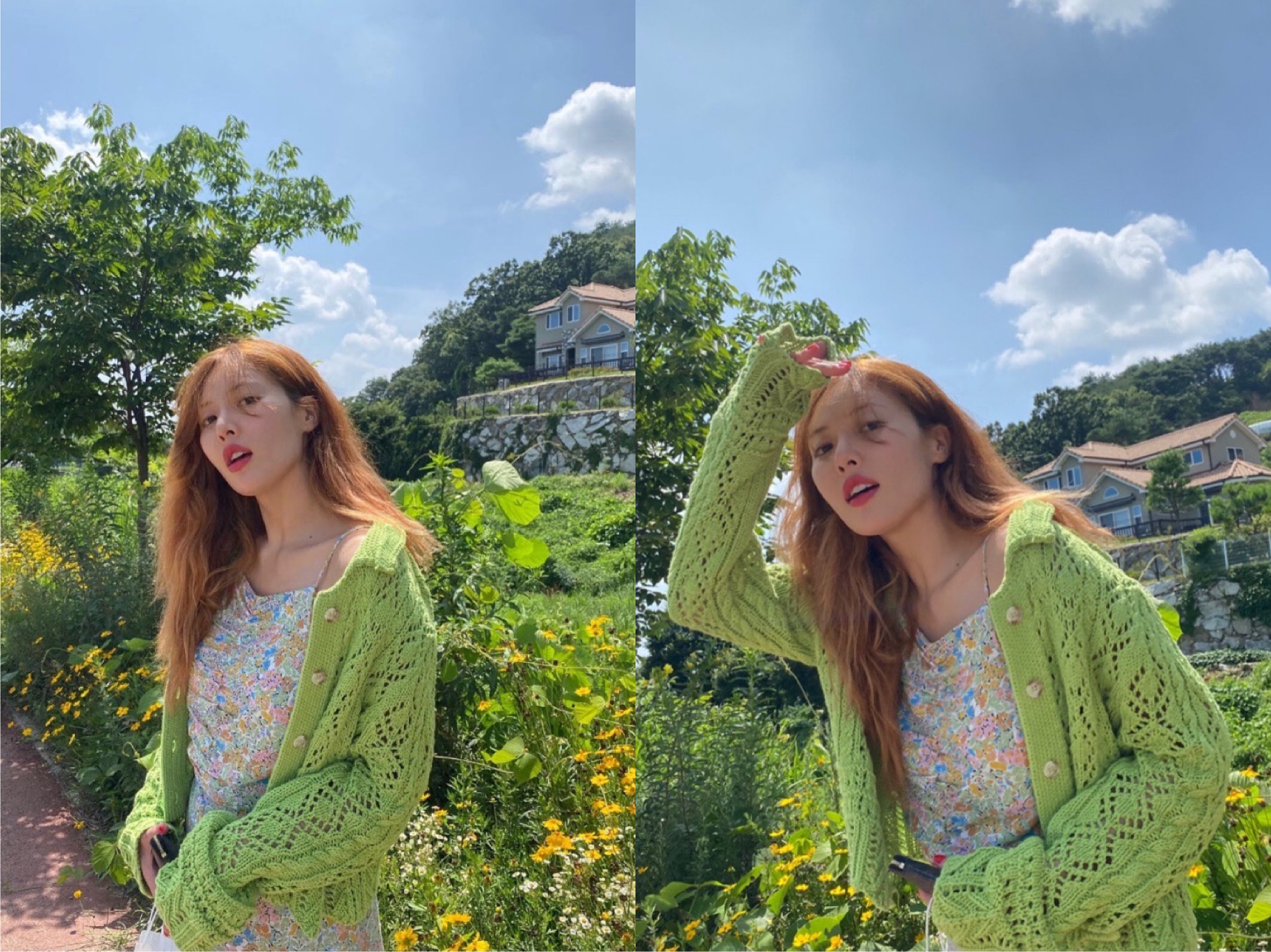 性感小野猫金泫雅，缤纷多彩初秋穿搭，色彩好不炫丽