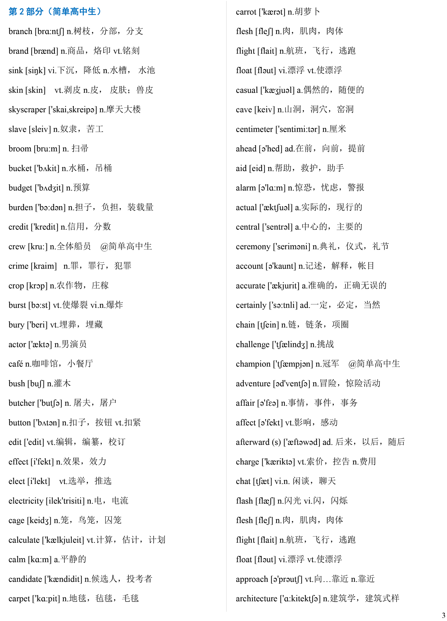 2020高考英语1000核心词，学霸都在默默背