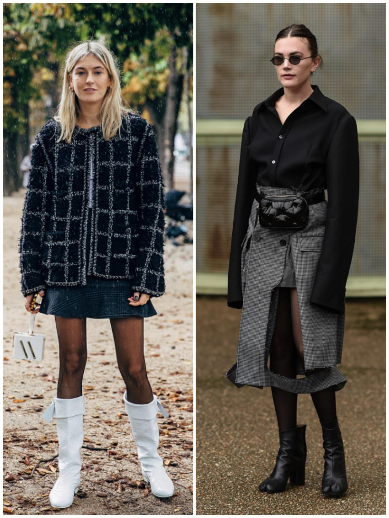 冬天想穿裙子怎么办？搭配一条黑色裤袜轻松解决，妩媚又高级