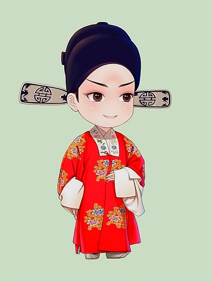 脸谱图片大全(q版京剧人物粉墨登场,国粹卖起萌来,竟然也这么可爱)