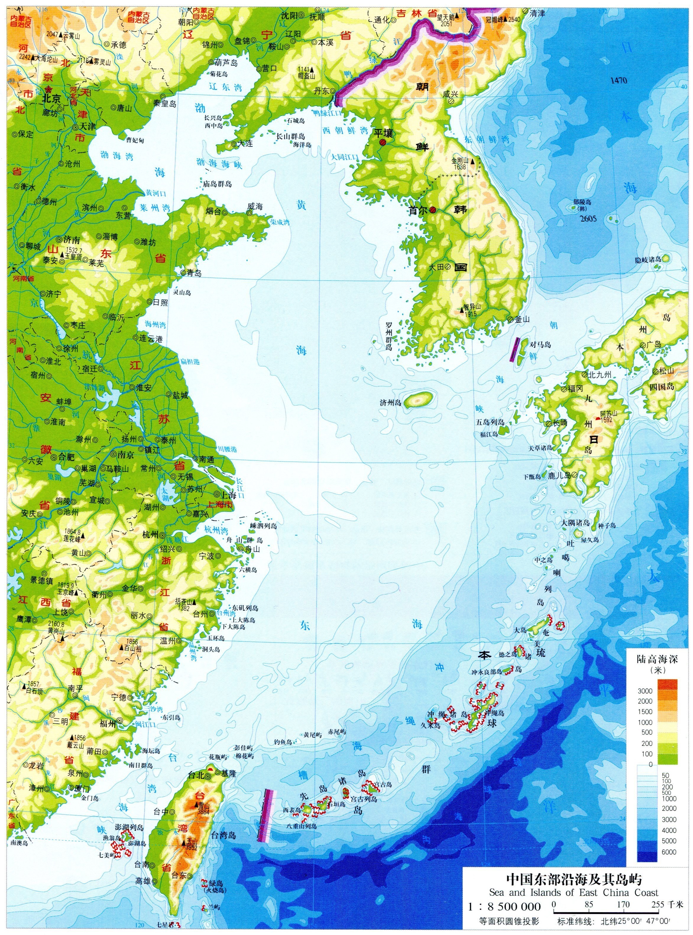 为什么我国的岛屿，大多数都分布在长江口以南的海域？
