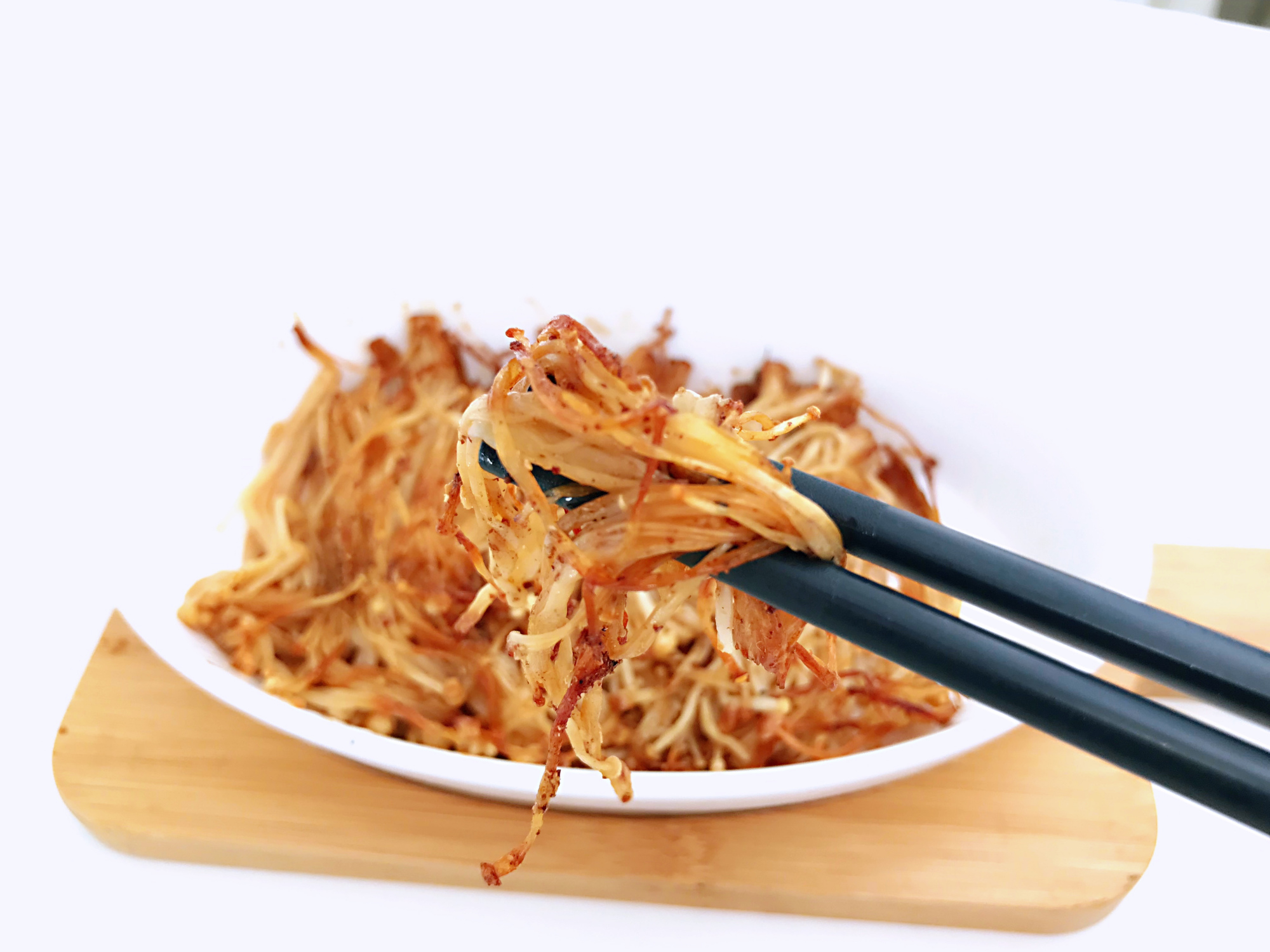 图片[2]-【炸金针菇】做法步骤图  空气炸锅版 常吃不上火-起舞食谱网