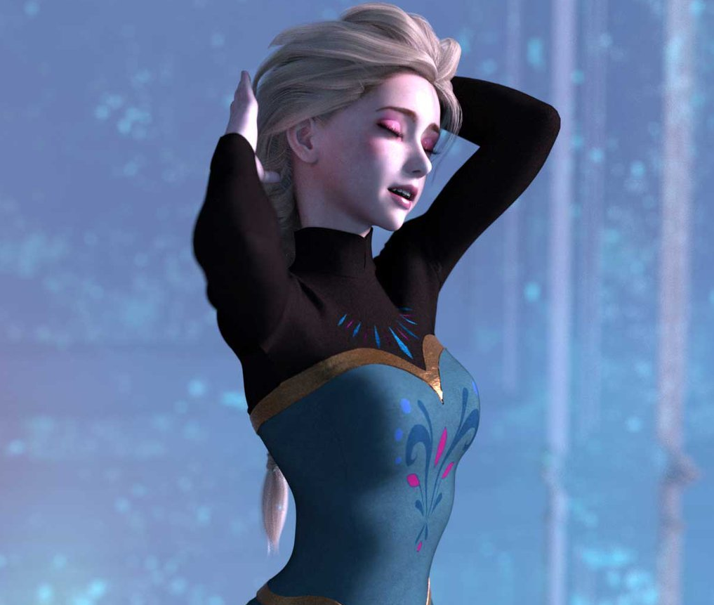 看动漫cg图片好的软件(国外3d大神创作的cg版冰雪奇缘,戴着眼镜的艾莎