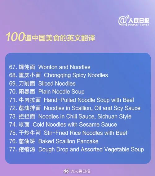 干货 | 这100道中国美食的英语翻译及7大翻译原则，请收好