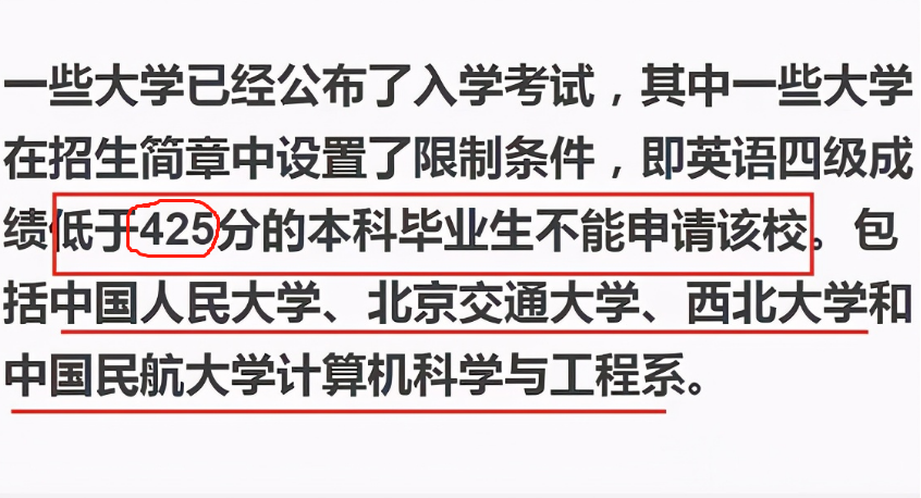 2022年考研有新规，英语四级成为录取门槛，部分高校不再提供宿舍