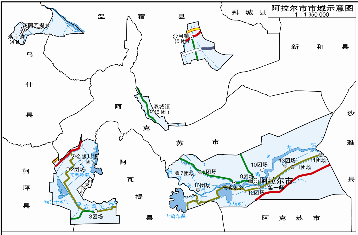 阿拉尔市团场分布图图片