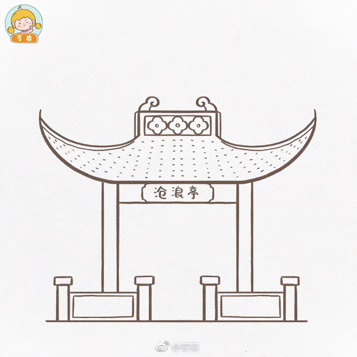 古风建筑手绘简笔图片