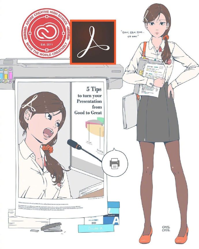 Adobe拟人化：Ae好飒，pr学院风，id是学霸，你的常用是哪个？