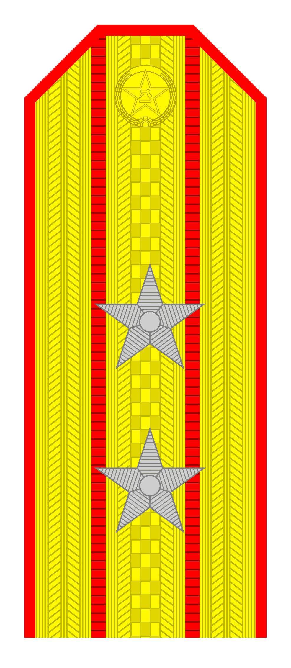 解放军肩章大小图片（解放军55式军衔军官常服肩章一览）