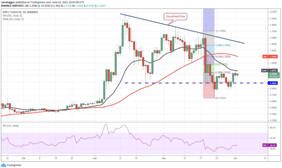 价格分析 6/2 BTC、ETH、BNB、ADA、DOGE、XRP、DOT、UNI、ICP、BCH