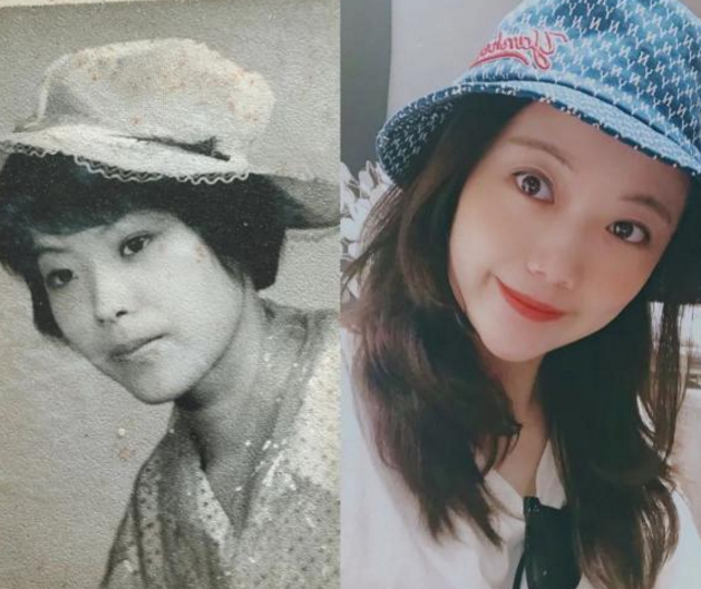 女学生和母亲的“同款照”，妈妈年轻时有多美？网友：没有可比性