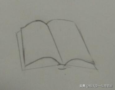 一本打开的书简笔画步骤图片