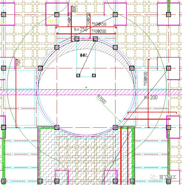 圆形、弧形建筑如何定位放线？分享一个快速准确放线的方法