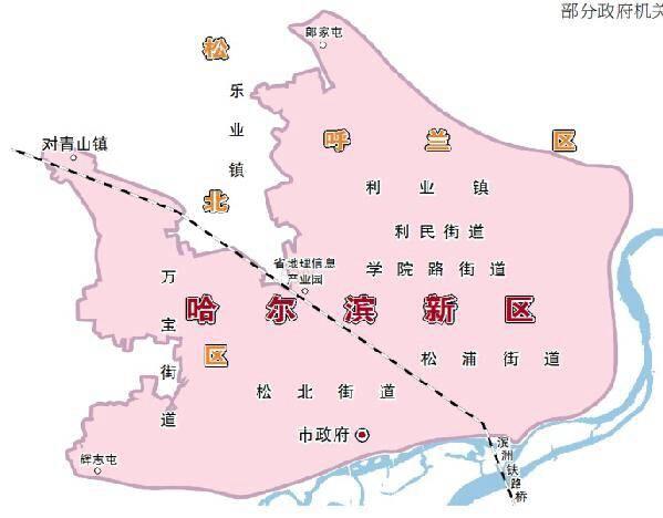 哈尔滨市地图 哈尔滨市各区分布地图-徐拾记官网
