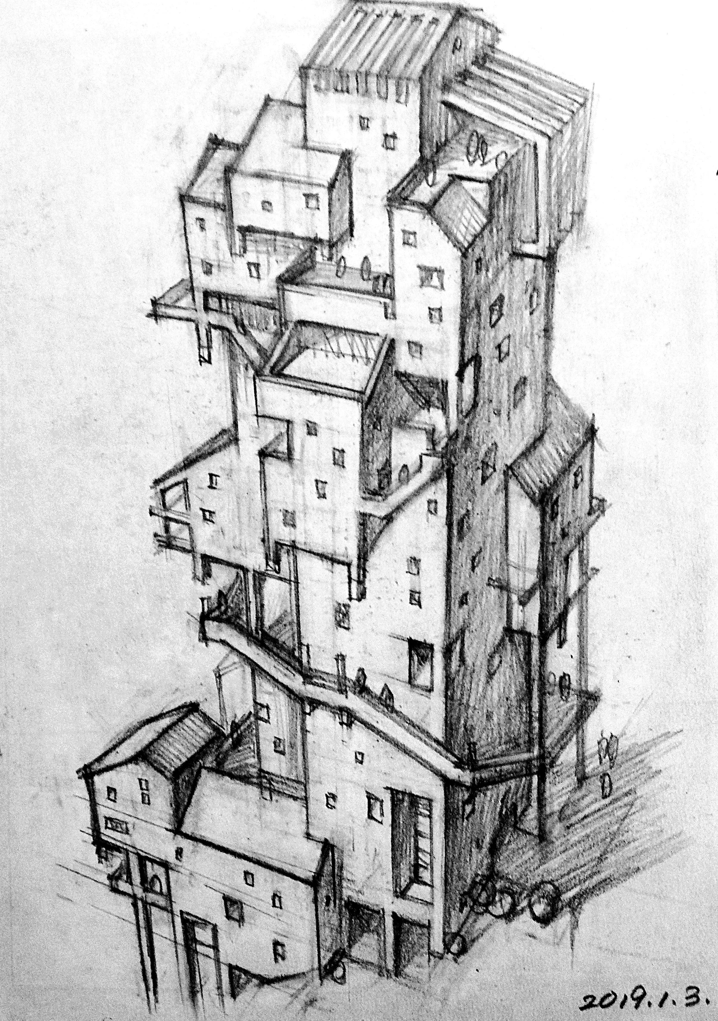 踢足球的人怎么画才好看又简单（足球与绘画丨符宗荣建筑钢笔画）