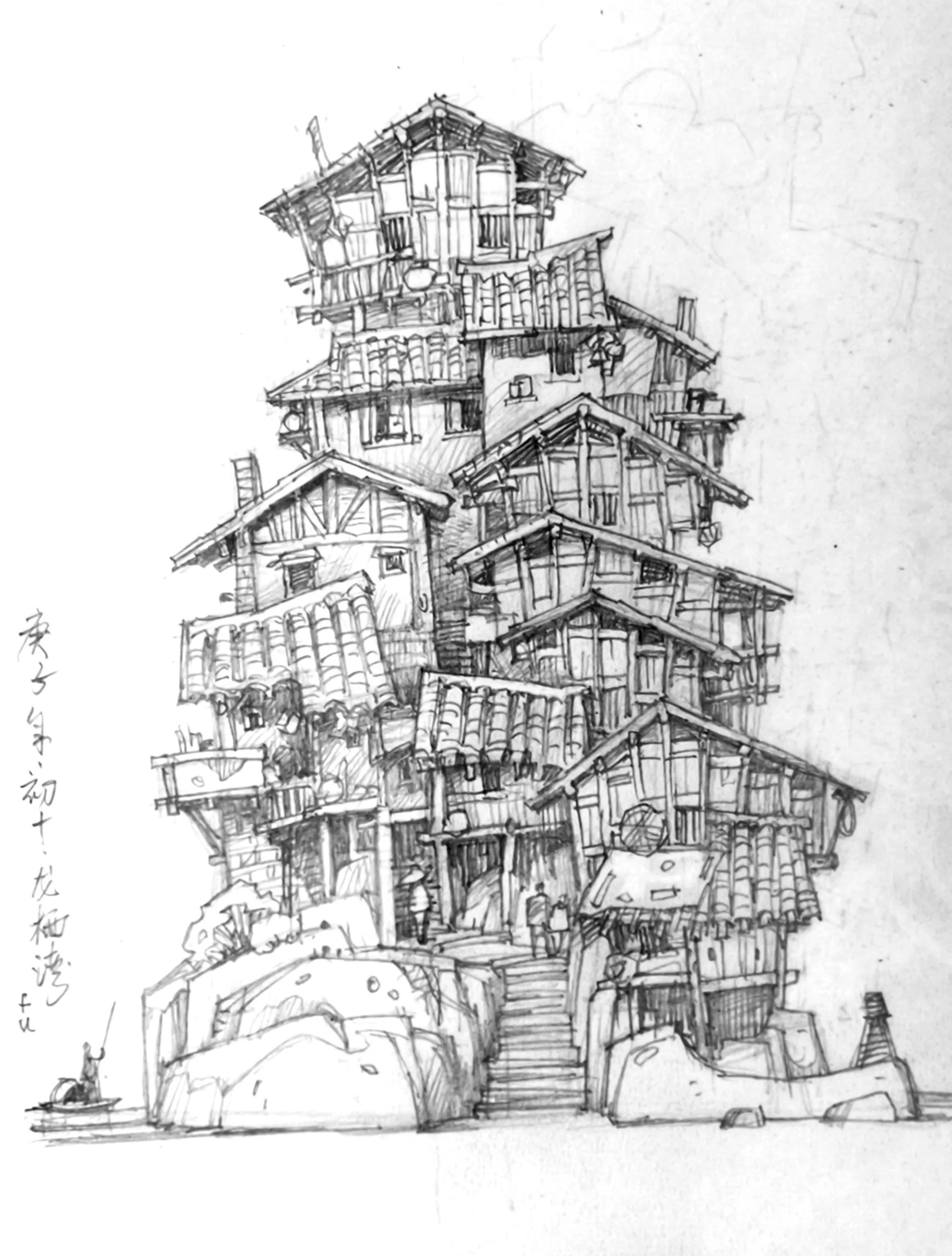 踢足球的人怎么画才好看又简单（足球与绘画丨符宗荣建筑钢笔画）