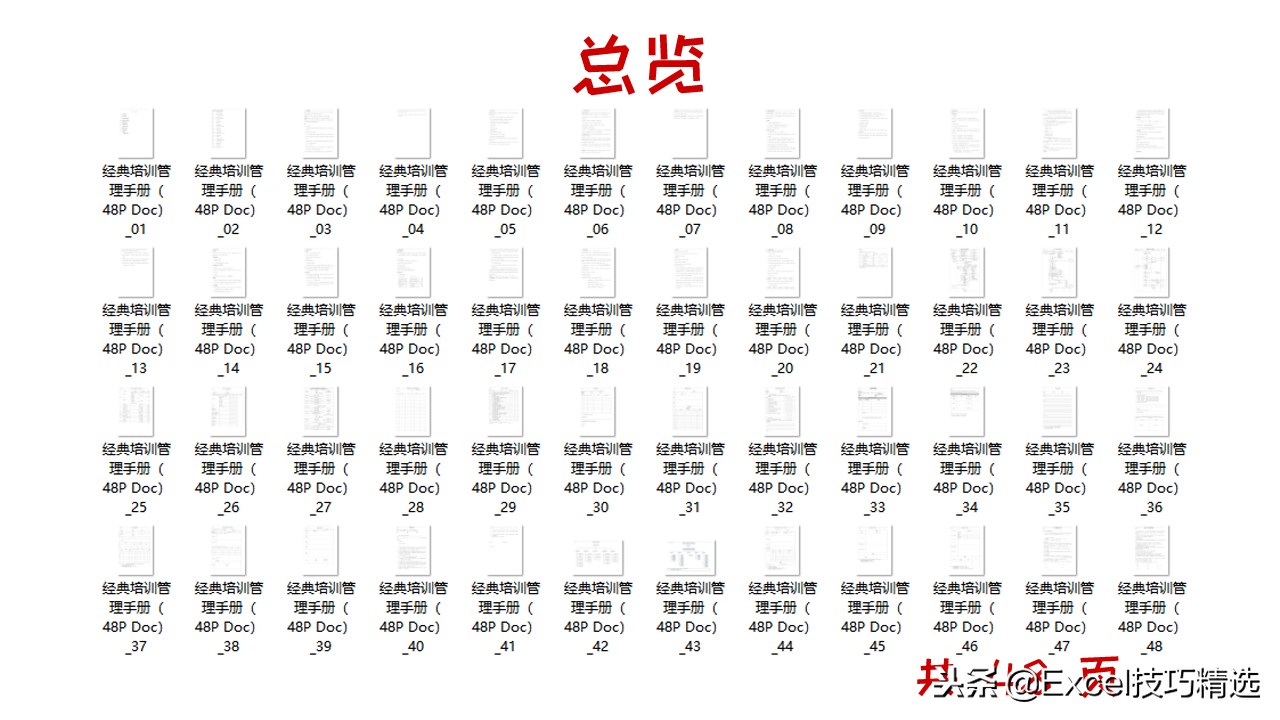 excel培训教程（48页的公司培训管理手册）