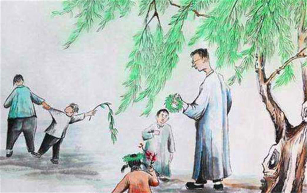 杨枝净水遍洒三千，柳叶柳絮意蕴万千