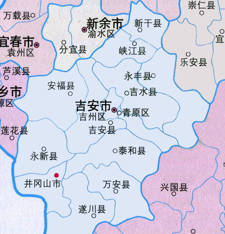 江西吉安地图位置图片