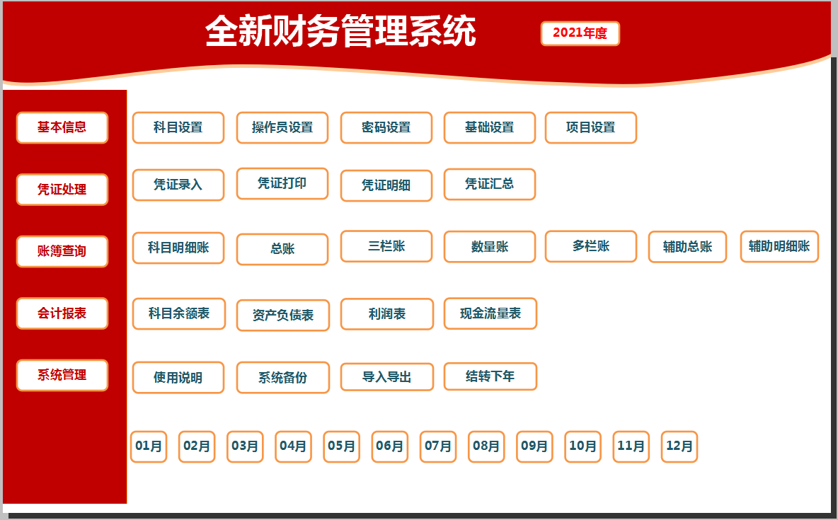 Excel全新财务管理系统，财务往来账目明细，录入数据一键跳转