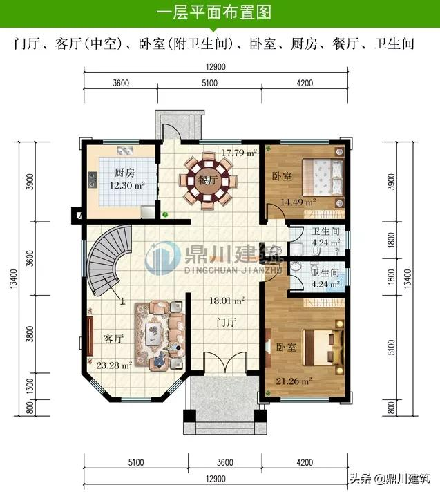 4套复式带旋转楼梯别墅,室内装饰怎么做?何不参考这个效果图
