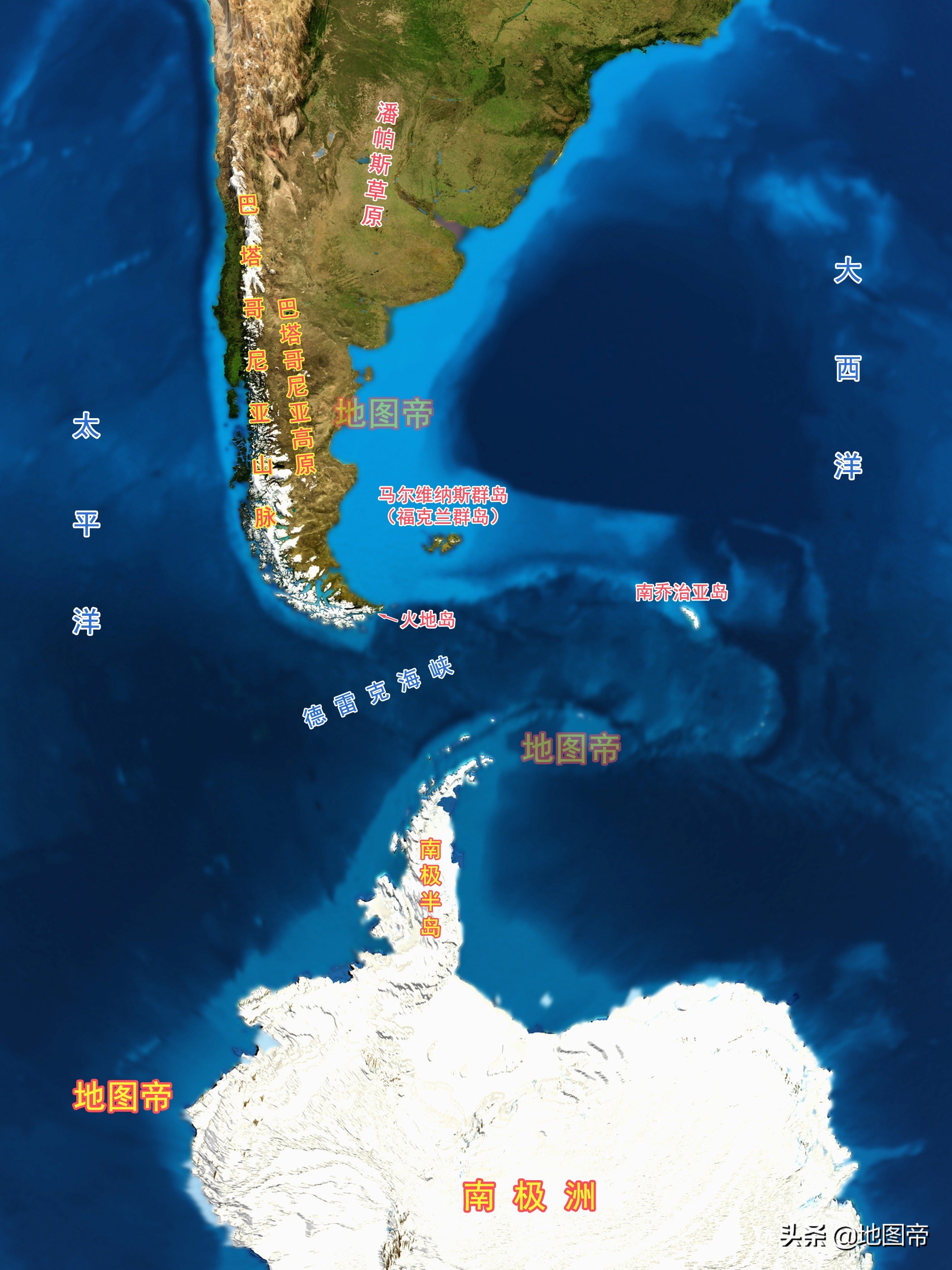 马尔维纳斯群岛 印度洋沿岸国家地图-千百号