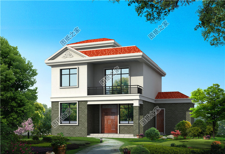 主体造价15万左右的二层别墅设计图,简单中带着时尚