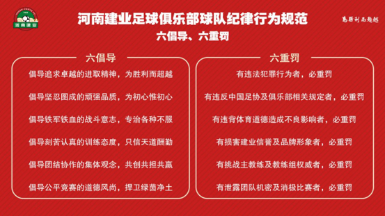 U19青年隊全體人員參加本次會議（河南建業開展“文化學習月”，出臺“六倡導六重罰”隊規隊紀）