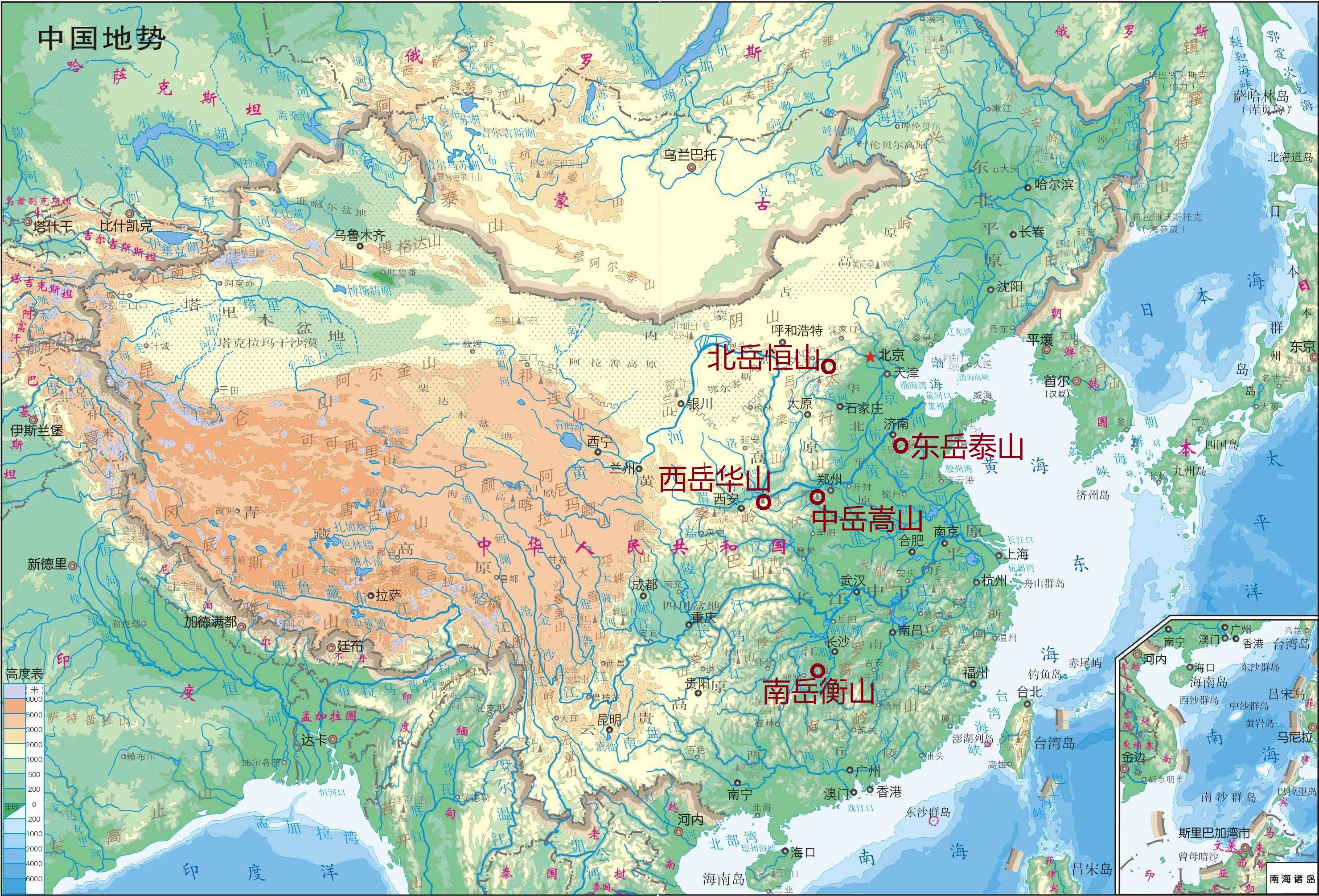 泰山海拔高度 五岳海拔高度分别是多少-千百号