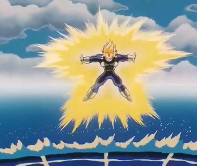 贝吉塔的招式就多了,巨猿炮,气焰拳,气功波,加力炮,闪光炮,光子粉碎